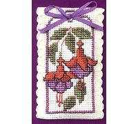Fuchsias Lavender Sachet - Cross Stitch Kit