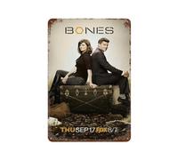 FUCIIhUUN Bones TV Series Poster Wall Decor Art Metal Tin Poster Modern Home Decor Art Metal Poster Home Bar Shop Decorations Vintage Sign Gift 11.8"x7.9"