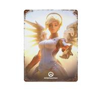 FUCIIhUUN Game Overwatch Mercy Poster Wall Decor Art Metal Tin Poster Modern Home Decor Art Metal Poster Home Bar Shop Decorations Vintage Sign Gift 15.7"x11.8"