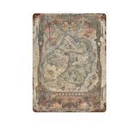FUCIIhUUN Map Poster of The Game Diablo 4 Sanctuary Wall Decor Art Metal Tin Poster Modern Home Decor Art Metal Poster Home Bar Shop Decorations Vintage Sign Gift 15.7"x11.8"