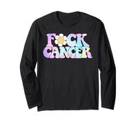 Fuck All Cancer Retro Cancer Awareness Men Women Funny Long Sleeve T-Shirt