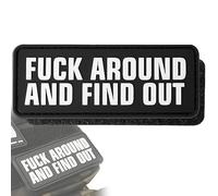 Fuck Around and Find Out Funny PVC Morale Patch -Protected by F Around and Find Out Tactical Patches for Backpacks Cap Jackets Dog Harness Vest Security Patch Biker Patches with Hook and Loop