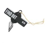 Fuck Around And Find Out Street Sign Hanger - 3D Printed Funny Street Warning Sign, Novelty Rotatable Hanging Sign for Car Rearview Mirror/Street Corners/Shops/Parties (Black)