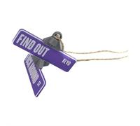 Fuck Around And Find Out Street Sign Hanger - 3D Printed Funny Street Warning Sign, Novelty Rotatable Hanging Sign for Car Rearview Mirror/Street Corners/Shops/Parties (Purple)