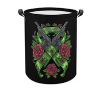 Fuck Bladder Cancer Funny Laundry Baskets Collapsible Waterproof Clothes Hamper Storage Bins with Handles 13.8"x13.8"x17.3" 17.3"x17.3"x17.3"