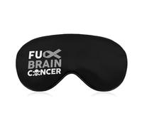 Fuck Brain Cancer Soft Sleep Mask with Adjustable Strap Eye Masks Cover Blocks Light for Women Men