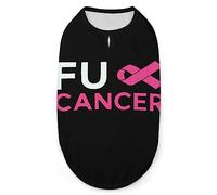 Fuck Breast Cancer Pink Ribbon Doghirts Pet Clothesleeveless Tank Top Breathable Puppyweatshirt Funny Medium