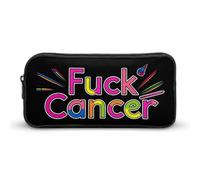 Fuck Cancer Awareness Pencil Case Cute Pen Pouch Cosmetic Bag Pecil Box Organizer for Travel Office
