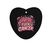 Fuck Cancer Breast Cancer Awareness Car Air Freshener Decorative Hanging Aromatherapy Tablets for Car Trucks Love form