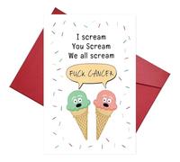 Fuck Cancer Card，Surgery Recovery Gifts，Heartfelt Card For Family And Friends，Chemo Gifts,Get Well Soon Cards,12.5 * 17.6cm