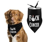 Fuck Cancer Dog Bandana Puppy Cat Scarfs Bibs Washable Triangle Kerchief Pet Gifts