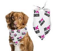 Fuck Cancer Dog Bandana Puppy Cat Scarfs Washable Triangle Kerchief Bandanas Gift
