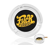 Fuck Cancer Glass Ashtrays for Cigarettes Ash Tray Ashtray Home Office Indoor Outdoor Decoration