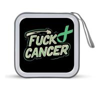Fuck-Cancer Portable CD Case Holder 48 Capacity Travel DVD Storage Boxs Wallet Bag