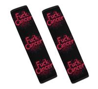 Fuck Cancer Rose Car Seat Belt Pad Strap Belts Covers Universal Auto Part Accessories 2PCS