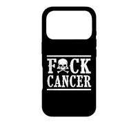 Fuck Cancer Skull and Crossbones Skeleton Breast Cancer Case for iPhone 17 Pro