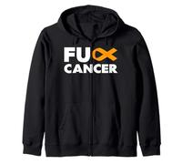 Fuck Cancer T-Shirt - Fuck Leukemia Cancer Awareness Zip Hoodie