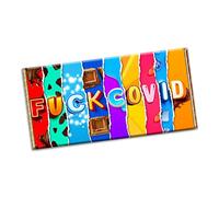 Fuck Covid Chocolate Bar Wrapper Novelty Gift Present Funny Rude Adult Insulting for Birthday Christmas Xmas Valentines (#1105) (without chocolate bar)