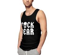 Fuck Fear Drink Beer Men's Tank Top Workout Gym T Shirts Muscle Tee Regular-Fit Undershirts XL