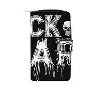 Fuck Fear Fashion Wallet Credit Card Holder Slim Coin Pocket Purse Handheld Phone Bags for Women Men 8×4.5×1.5 Inches