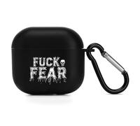 Fuck Fear Novelty Protective Cases Cover Compatible for AirPods 4 Funny Headphone Case Storage Boxes for Women Men