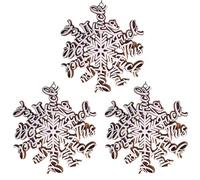 Fuck Flake 3Pcs Hanging Decorative Fuckflake Wooden Christmas Decorations Funny Christmas Ornaments for Window Xmas Tree Plant Wreath Decor