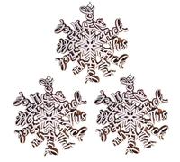 Fuck Flake Snowflake Ornaments 3Pcs Hanging Decorative Fuckflake Wooden Funny Christmas Ornaments Decorations for Window Christmas Tree Plant Wreath