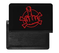 Fuck Gestures Crossed Bones Passport Wallet Cute Passport Case with Card Slot Travel Passport Holder Cover