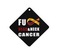 Fuck Head And Neck Cancer Car Air Freshener Decorative Hanging Aromatherapy Tablets for Car Trucks Rhombus