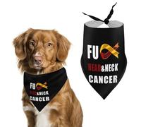 Fuck Head And Neck Cancer Dog Bandana Adjustable Pet Scarf Bib Cute Triangle Handkerchief for Dogs Cats Gifts