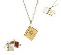 Fuck It Adulting is Bullshit Book Necklace, You've Got This Shit Book Pendant Necklace, Openable Fuck Middle Finger Books Necklaces, Personalized Inspirational Pendant Gift for Women Men (God)