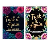 Fuck It Again - 2026 Calendar for Women Who’ve Had Enough, 2026 Wall Calendar for Tired-Ass Womens, Tired Womens Calendar, Funny 12 Monthly Calendars for Home Office Wall Decor (A+B)