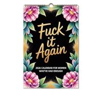 Fuck It Again - 2026 Calendar For Women Who'Ve Had Enough, 2026 Fuck It Wall Calendar, Funny With Premium Paper, Rude Sarcastic Wall Planner, 8.5'' x 11'' Gag Gifts (B)