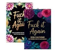 Fuck It Again - 2026 Calendar For Women Who'Ve Had Enough, 2026 Fuck It Wall Calendar, Funny With Premium Paper, Rude Sarcastic Wall Planner, 8.5'' x 11'' Gag Gifts (A+B)