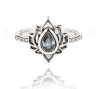 Fuck It And Begin Again Lotus Ring for Women, Lotus Flower High Polish Tarnish Resistant Zircon Inlaid Inspirational Ring, Fuck My Trauma Lotus Ring, Lotus Promise Ring (B,US-9)