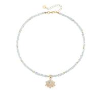 Fuck It and Begin Again necklace, Unique Pattern Triangular Crystal Stone Floral necklace in Premium Alloy, Lotuss Pendant for Women,Lotus For Wife Mom Her, New Beginning (B)