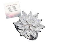 Fuck It and Begin Again-Rotating Snow Lotus Open Ring, Letting Go Rotating Zircon Snowflake Ring, Adjustable Inspirational Ring Personality Jewelry for Women (Silver)