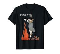 Fuck It Art Lalamise Vintage Design Burning Witch T-Shirt