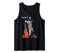 Fuck It Art Lalamise Vintage Design Burning Witch Tank Top