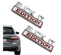 Fuck It/Bad Ass 3D Edition Emblem, Funny Badge Durable Metal Decals 3D Emblem Sticker, 3D Raised Metal Car Decals Exterior Truck Stickers Chrome Fits Fender or Rear Tailgate Bumper Stickers (1, d)