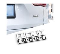 Fuck IT Edition Emblem, Car Side Rear Front Hood Trunk Door Badge, 3D Auto Exterior Emblems Badge Sticker Decal, Car Fender Badge Replacement Accessories Fit for Car Truck SUV Jeep (Silver/Black)