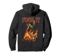 Fuck It - Witch Burning At The Stake Cigarette Dark Humor Pullover Hoodie