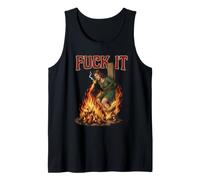 Fuck It - Witch Burning At The Stake Cigarette Dark Humor Tank Top