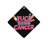 Fuck Lung Cancer Car Aromatherapy Tablets Air Freshener Hanging Scented Cards for Rooms Bathrooms Wardrobe Rhombus