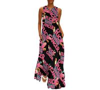 Fuck Lung Cancer Womens Maxi Dresses Boho Floral Sleeveless Ankle Length Flowy Long Dress with Pockets 3XL