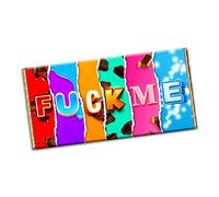 Fuck me Chocolate Bar Wrapper Novelty Gift Present Funny Rude Adult Insulting for Birthday Christmas Xmas Valentines (#1111) (with chocolate bar)