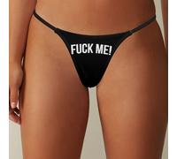 Fuck Me Women's G-String Sexy Thong Stretch T-Back Printed Underwear Panties