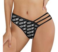 Fuck Me Women's Sexy Thong Breathable Underwear Mesh T-back Panties Briefs 2XL