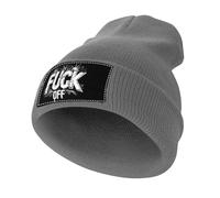 Fuck-Off Beanie Hat Warm Knitted Skull Caps Beanie Caps Winter Caps for Men Women