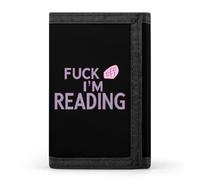 Fuck Off I'm Reading Casual Mens Credit Card Holder Wallets for Women Slim Durable Purse with ID Window